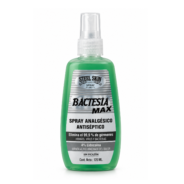 Producto - Spray Antiséptico y Anestésico Steel Skin Bactesia 120 ml - 0