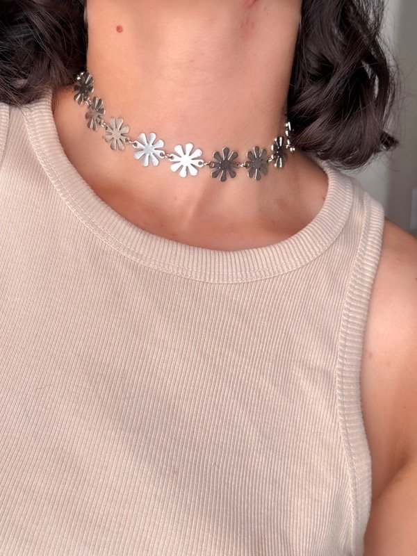 Producto - Choker Flores grande