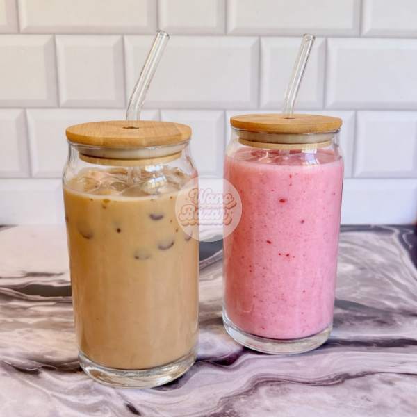 Producto - Vaso con Sorbete, Tapa de Bambu