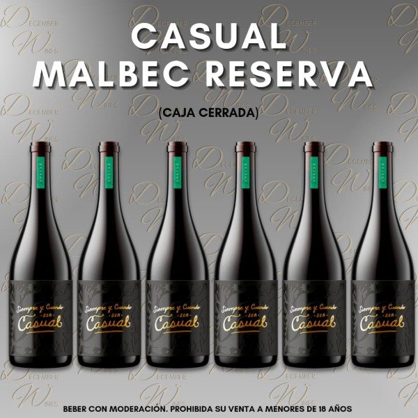Producto - Casual Malbec Reserva Caja Cerrrada