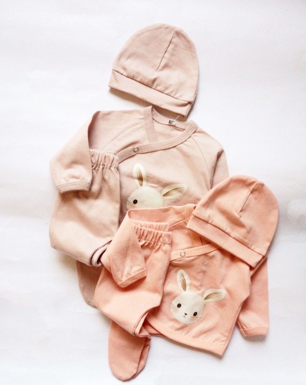 Producto - ARTICULO 822 - P- AJUAR CLASICO DE ALGODON  ESTAMPA DTF CONEJITO