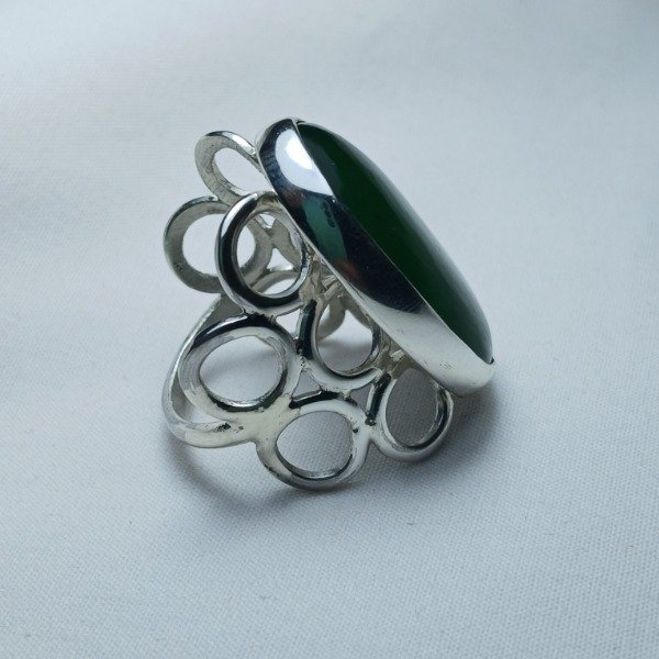 Producto - Anillo Plata 925 con Jade - Talle 18 - 1