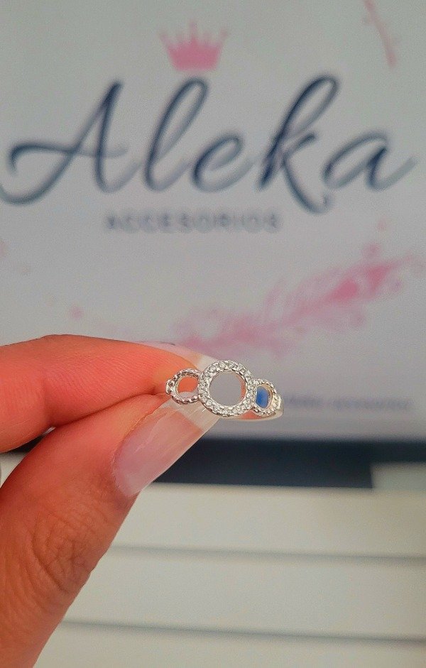 Producto - Anillo círculo micropave de plata 925 - 1