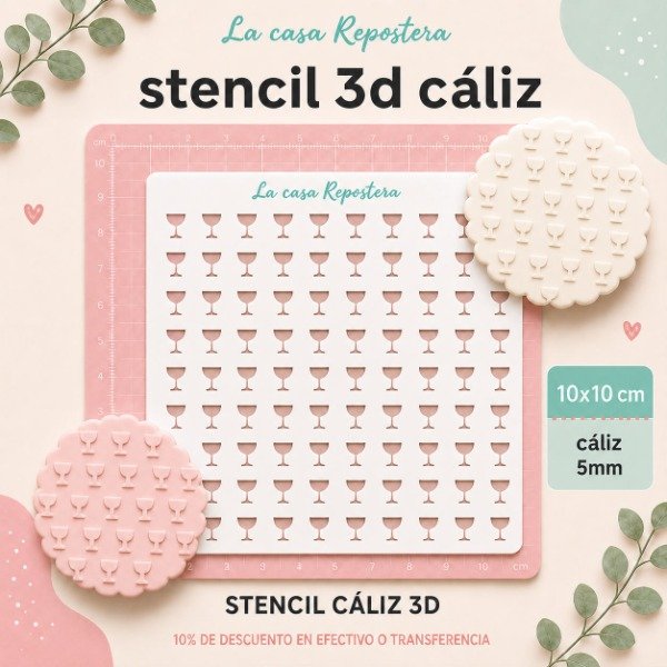 Producto - STENCIL CALIZ 3D 10cm x 10cm