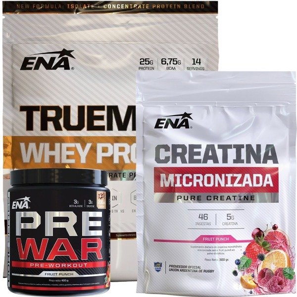 Producto - Combo Fuerza Energia Whey Proteina + Creatina + Pre Entreno ENA