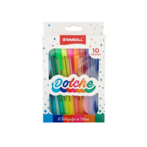 Producto - Boligrafos Dolche x10 colores surtidos