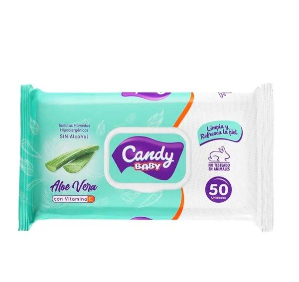 Producto - CANDY BABY TOALLITAS HUMEDAS  CON TAPA - 1