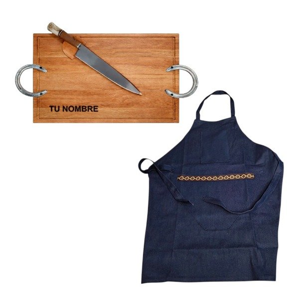 Producto - Set Asador c/ Tabla Eucalipto Personalizada