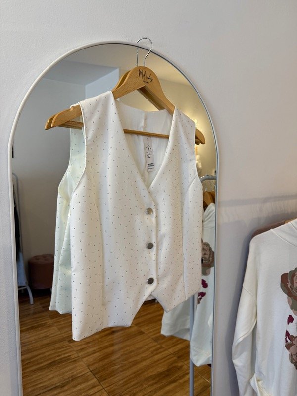 Producto - Chaleco Kaeli Sastrero Strass Off White