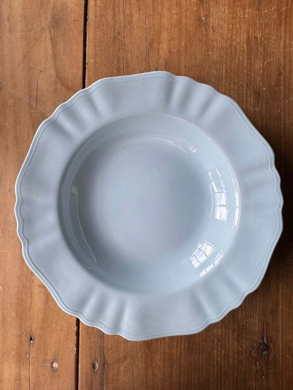 Producto - 6 Platos hondos de loza inglesa Meakin celeste