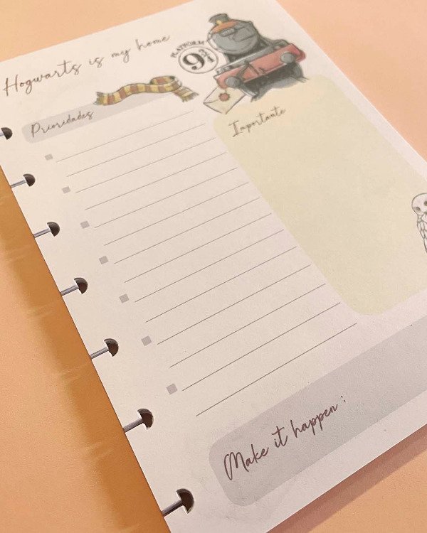 Producto - Repuesto Planner semanal - Harry Potter