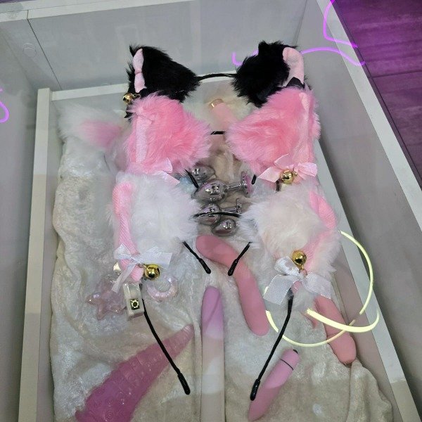 Producto - Orejitas Kitty Bell (rosa/blanco/negro) - 10
