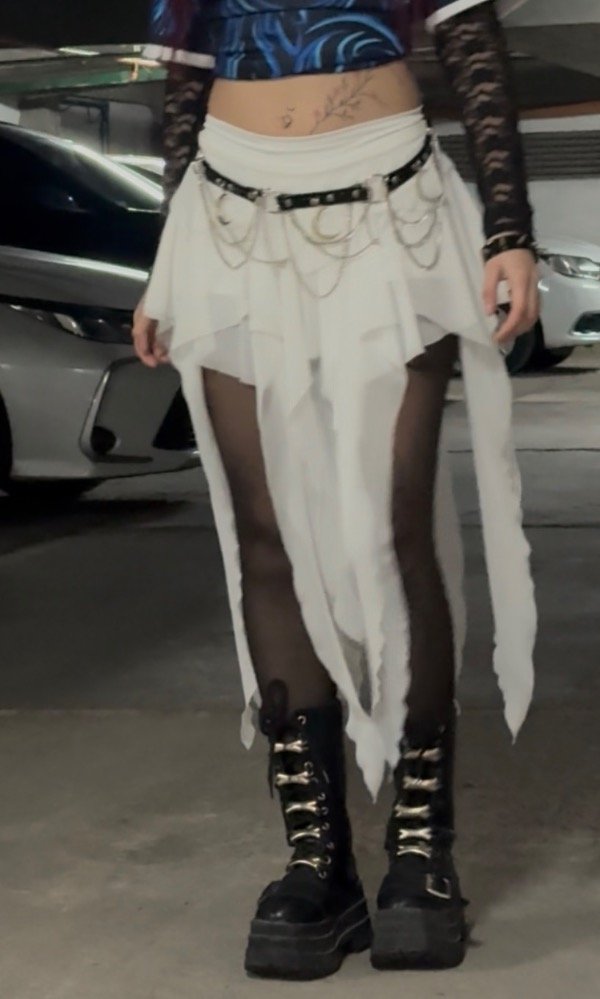 Producto - Pollera larga blanca