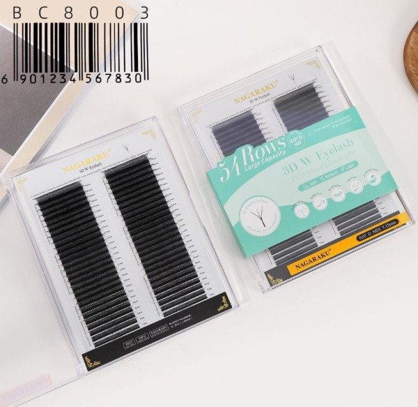 Producto - EXTENSIONES DE PESTAÑAS TECNOLOGICAS 54ROWS 3D W NAGARAKU 0.07 D MIX