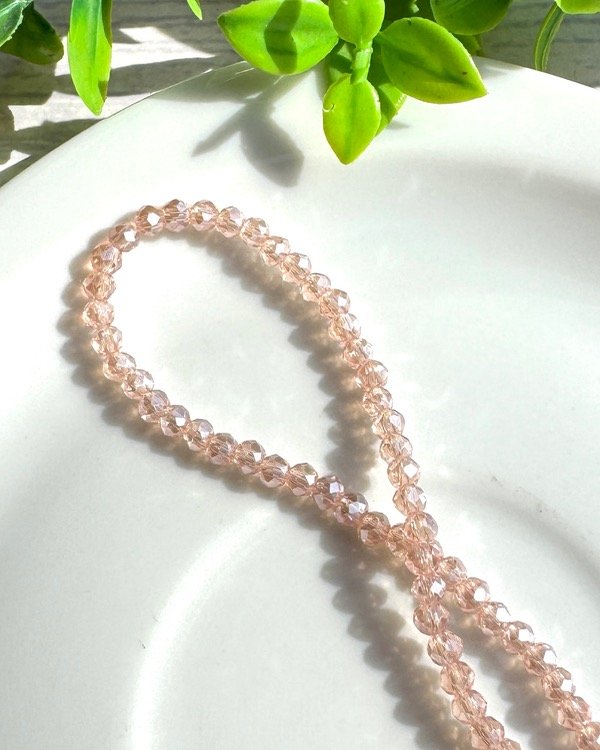 Producto - TIRA CRISTAL DE ROCA ROSA CLARO TORNASOL 3MM