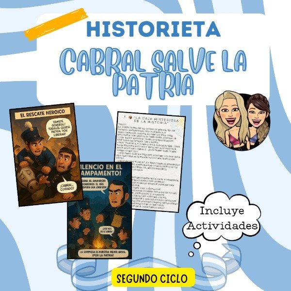 Producto - KIT HISTORIETA + ACTIVIDADES. CABRAL SALVE, PATRIA. Segundo Ciclo