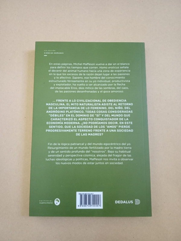 Producto - Homo eroticus - Michel Maffesoli - Dedalus 2019 - 1