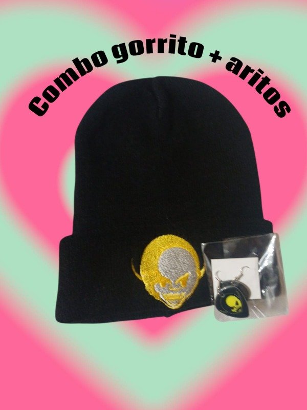 Producto - Combo gorrito de lana mas aritos los piojos 16