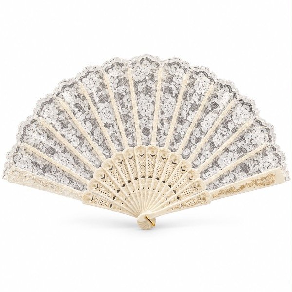 Producto - Abanico Ivory Lace - encaje marfil