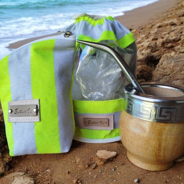 Producto - Porta Mate y Yerbera- PLAYA BLANCA-