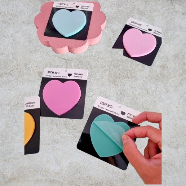 Producto - Notas Adhesivas Corazón Glitter - 3
