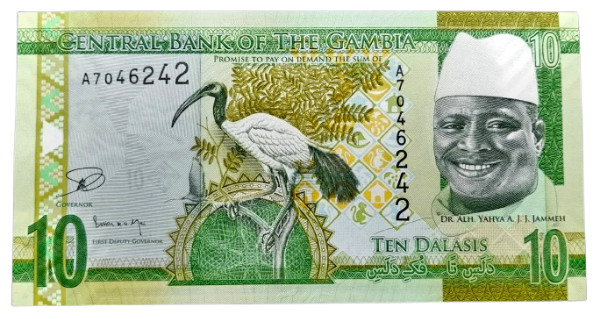 Producto - Gambia 10 Dalasis (2015) Edificio del Banco Central Pick.32a Unc