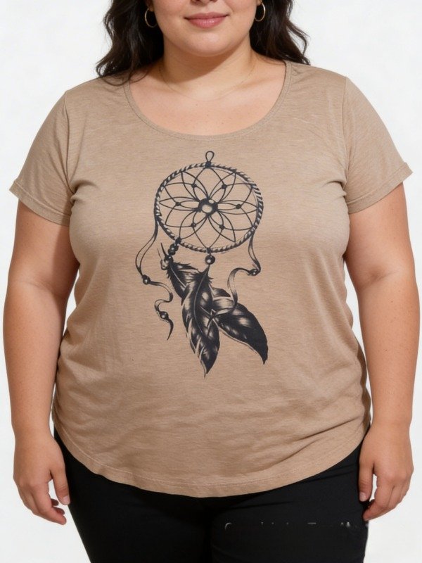 Producto - Remera Dama Basica MARRON COLGANTE