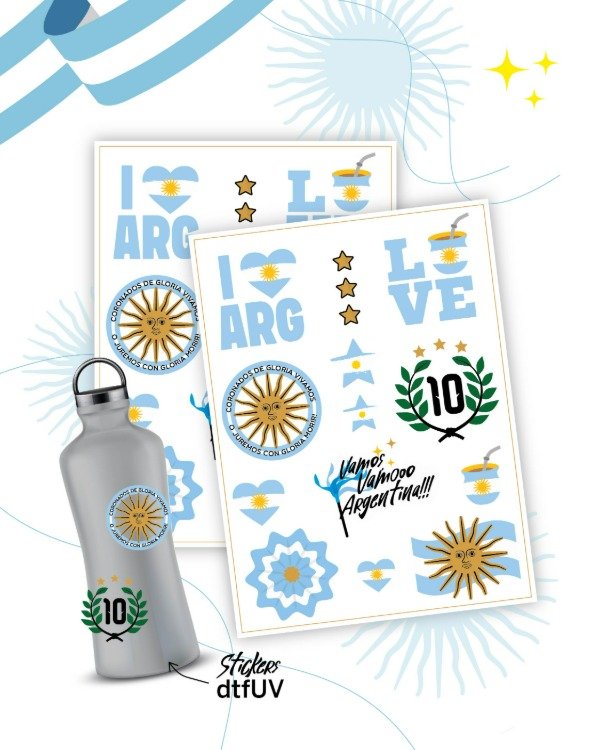 Producto - Plancha Stickers Mundial dtfUV