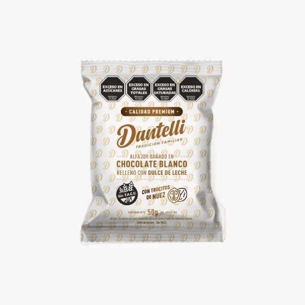 Producto - ALFAJORES DANTELLI CHOCOLATE BLANCO C/NUEZ