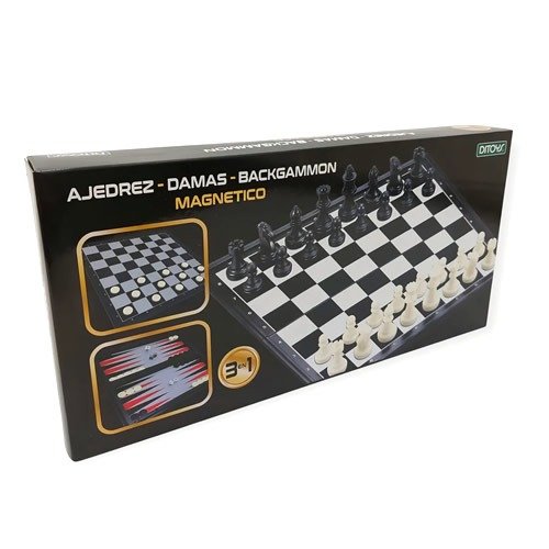 Producto - JUEGO MAGNÉTICO 3 EN 1: AJEDREZ - DAMAS - BACKGAMMON