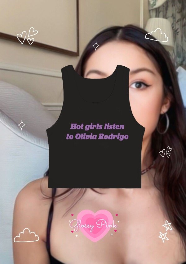 Tank Top Hot Girls Listen To Olivia - VINILO TEXTIL
