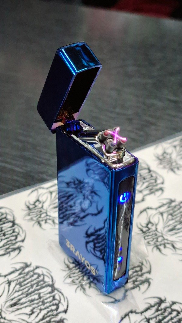 Producto - Encendedor 3 Rayos Plasma Táctil Azul - 0