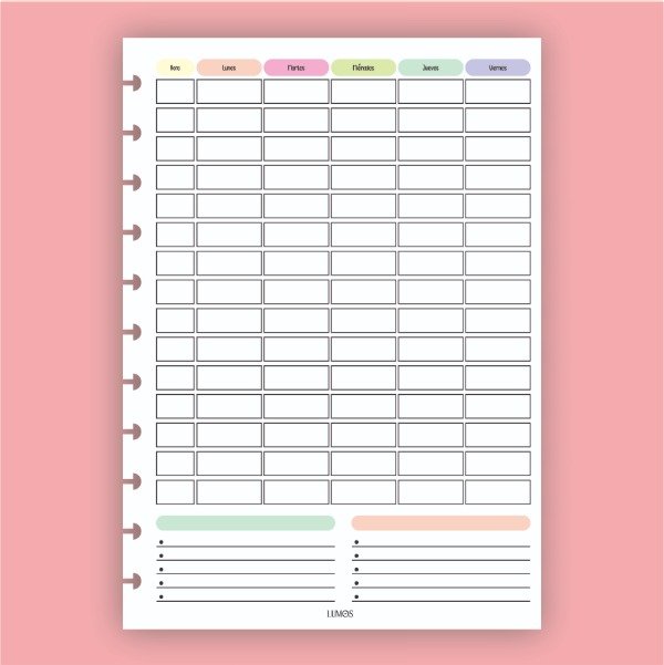 Producto - Horario Vertical x10h