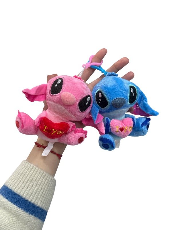 Producto - Peluche llavero stich con corazón
