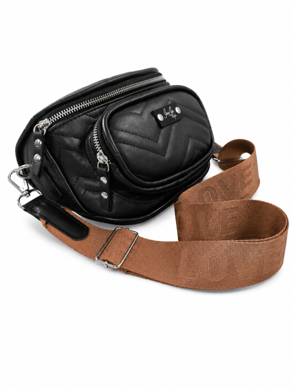 Producto - RIÑONERA VICTORIA negro zic zac