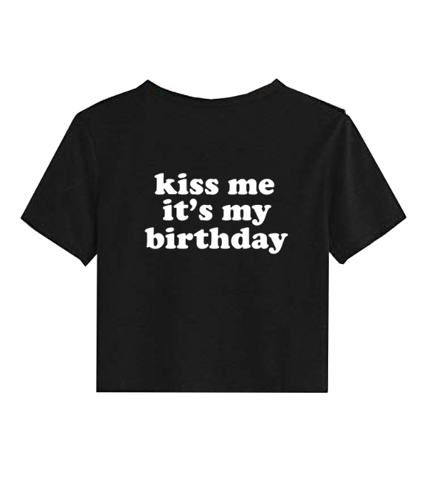 Producto - Baby tee Kiss me it's my birthday