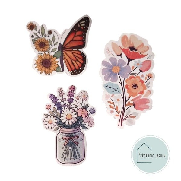 Producto - Stickers  x 3 Línea Jardín