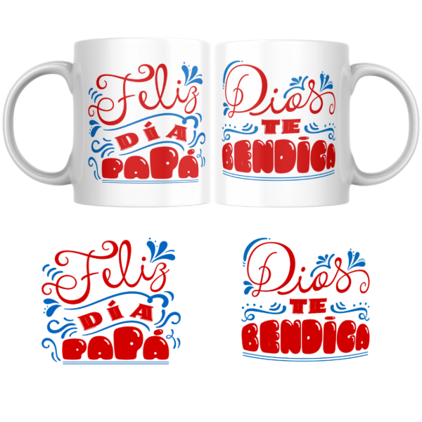 Producto - Taza - feliz dia papa dios te bendiga - 0