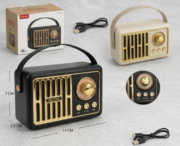 Producto - PL446 PARLANTE FM RETRO RECTAGULAR