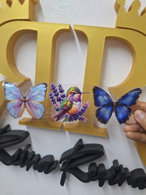 Producto - Vinilo dtf uv mariposas c/ colibri lavanda
