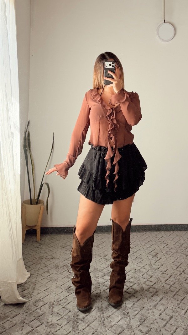 Producto - Blusa gasa marrón - 0