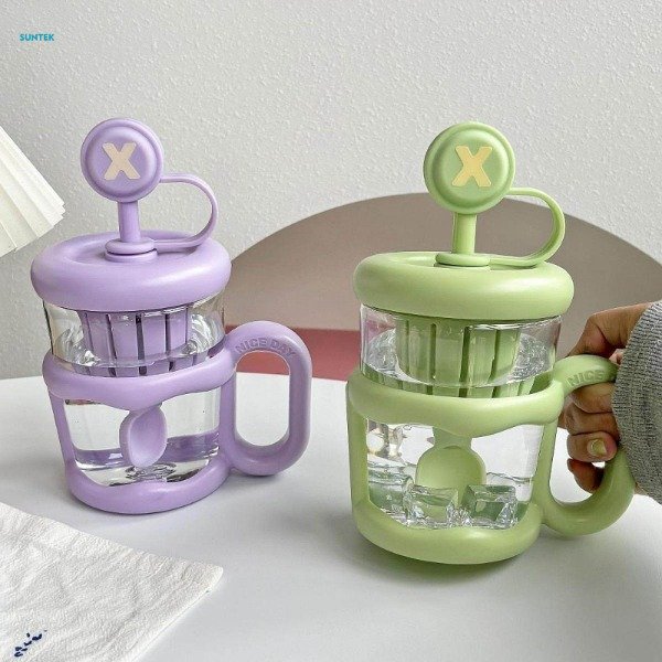 Producto - Vaso hermético con cuchara y sorbete para bebida, yogurtera o fruta 450ml - 1