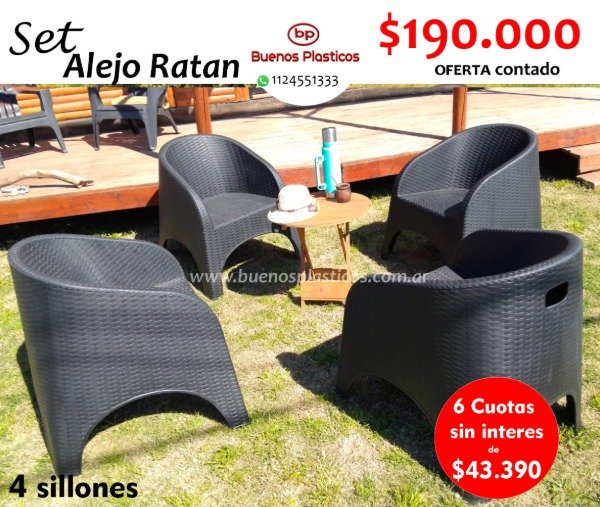 Producto - Set 4 Sillones ALEJO RATAN