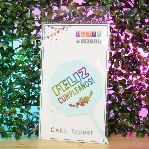 Producto - TOPPERS FELIZ CUMPLEAÑOS HEXAGONAL GRANDES NC05