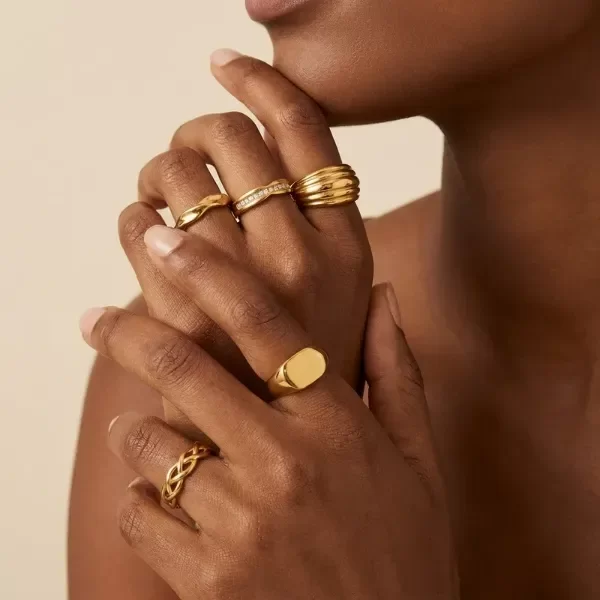 Producto - Anillo Stamp Gold 18mm - 2