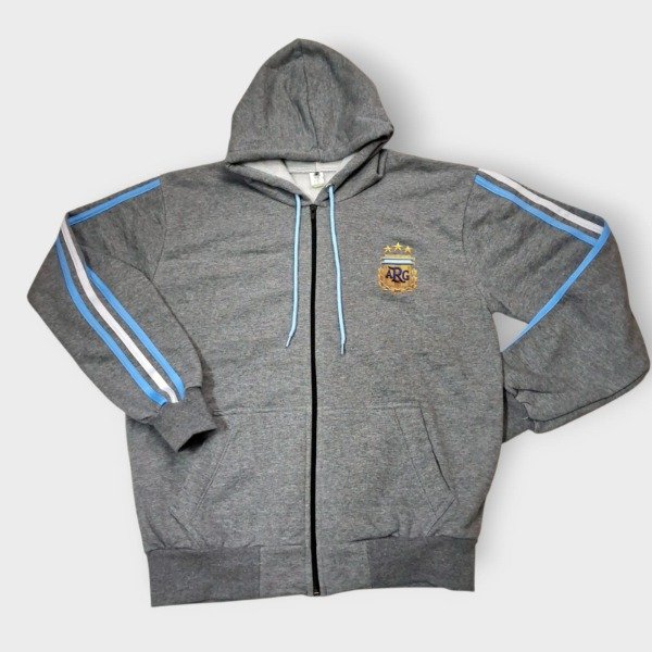 Producto - Campera con friza Adulto Argentina gris Talle L