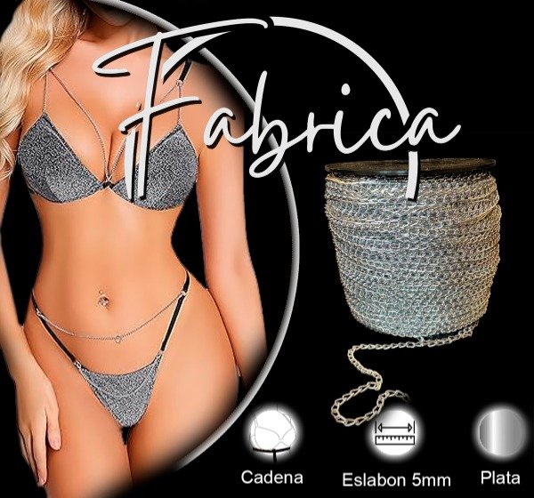 Producto - Herraje cadena. (1 metro)- Niquel/ Plata