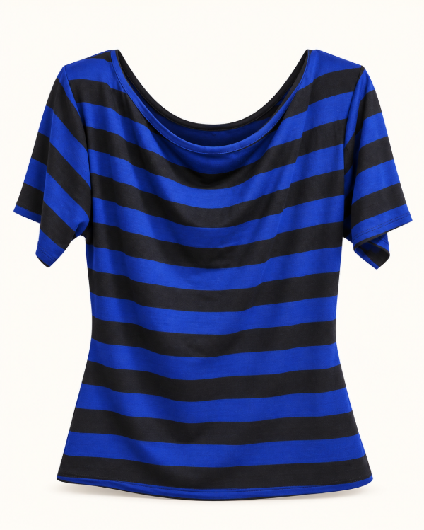 Producto - Remera Rayada Cuello Bote - 1