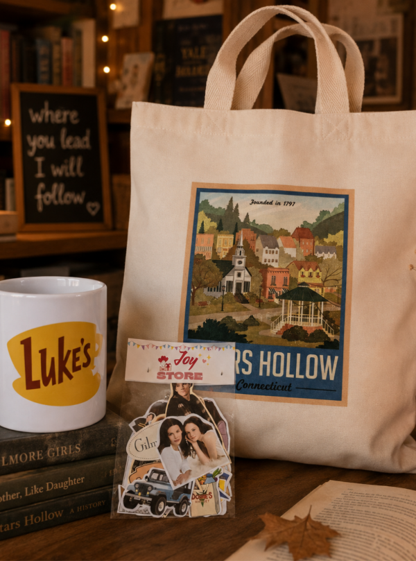 Producto - Kit Chicas Gilmore - Taza, Tote bag y Stickers - 0