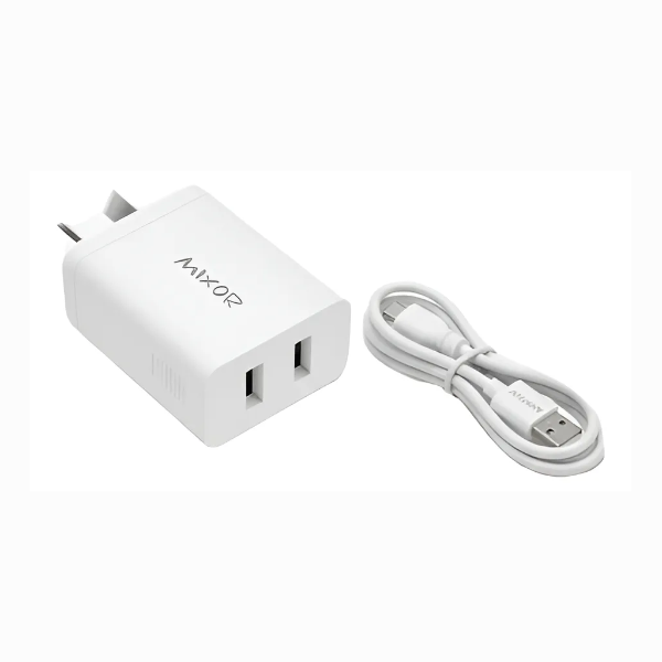 Producto - Cargador MIXOR Realidad 4.4a - 2 USB + Cable Micro USB